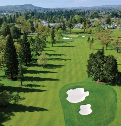 Looking down a golf hole at Silverado Resort and Spa