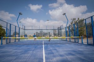 Padel tennis courts at The Els Club Dubai