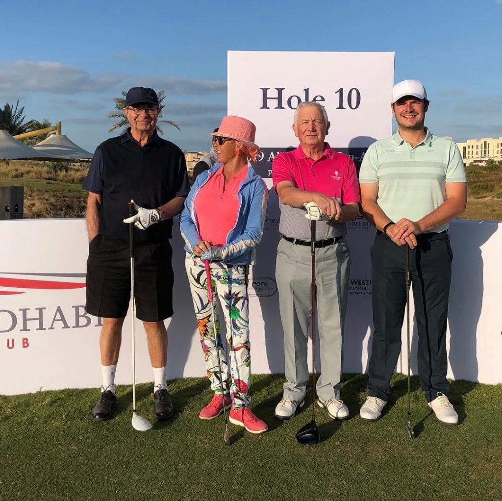 Clinton Norris and his dad playing in the Troon Abu Dhabi Pro-Am