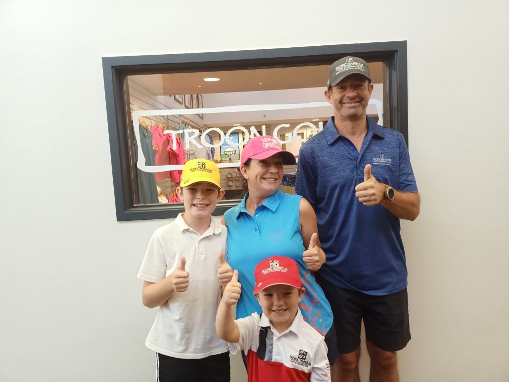 Stuart bell and family at Pacific Harbour Golf & Country Club