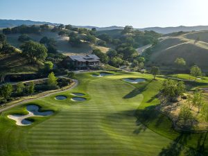 Yocha Dehe Golf Club 9th Hole with Clubhouse in the background