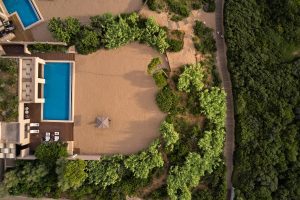 An Aerial View of a villa at The Romanos A Luxury Collection resort