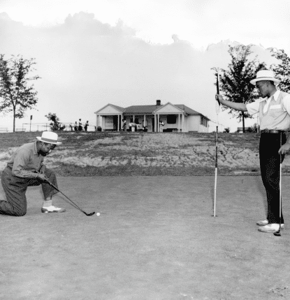 Clarence Pollard and Clyde Martin at Langston Golf Course