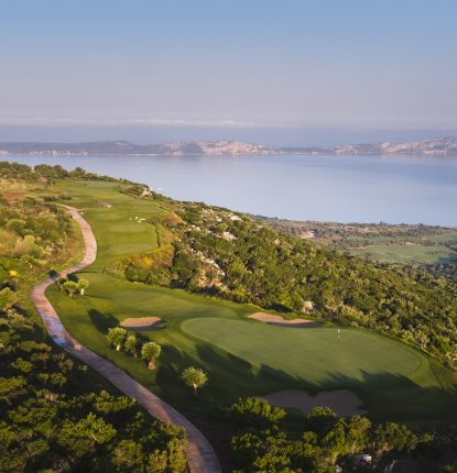 12th hole at the International Olympic Academy Course at Costa Navarino