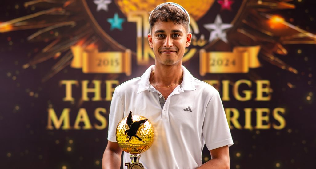 Veer Puri winner of the 1st leg of the 2024 Prestige Masters series at Prestige Golfshire Club in India.