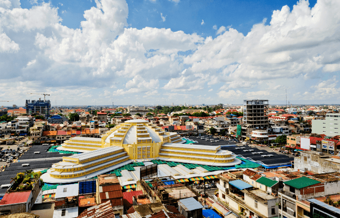 The Central Market in Phnom Penh